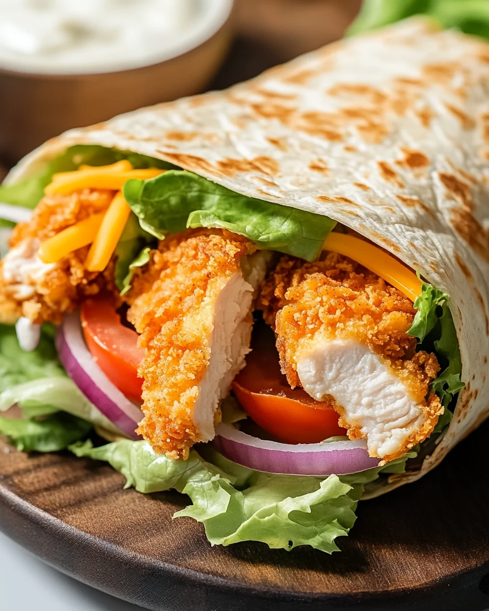 Knuspriger Chicken Ranch Snack Wrap 17 Knuspriger