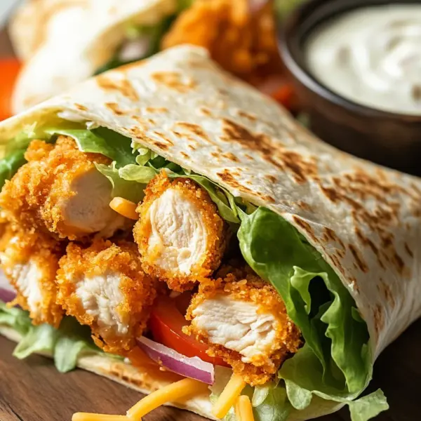 Knuspriger Chicken Ranch Snack Wrap