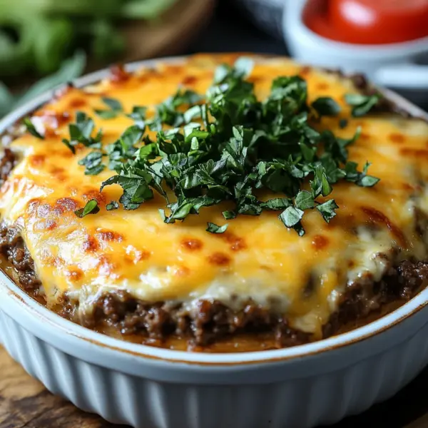 Low Carb Cheeseburger-Auflauf