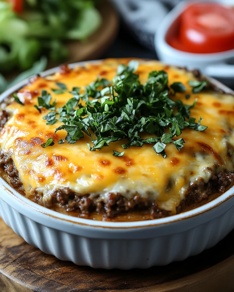 Low Carb Cheeseburger-Auflauf 18 Low Carb Cheeseburger-Auflauf