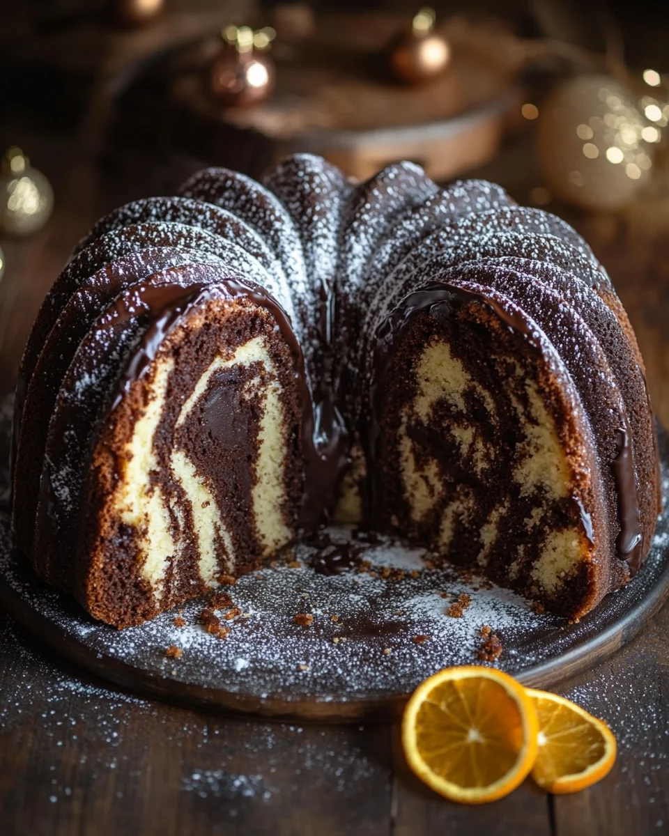 Marmor-Lebkuchen-Gugelhupf