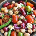 Mediterraner Bohnensalat