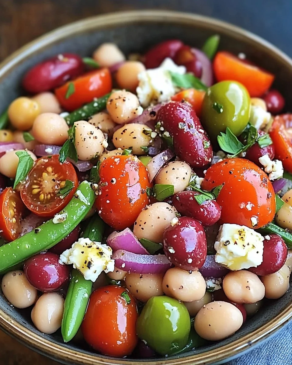 Mediterraner Bohnensalat