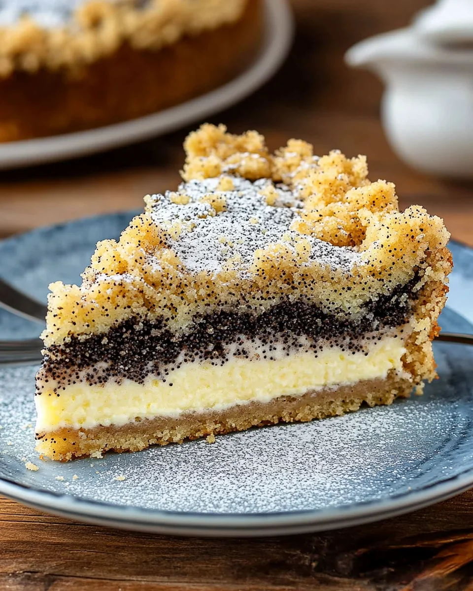Mohnkuchen mit Streusel