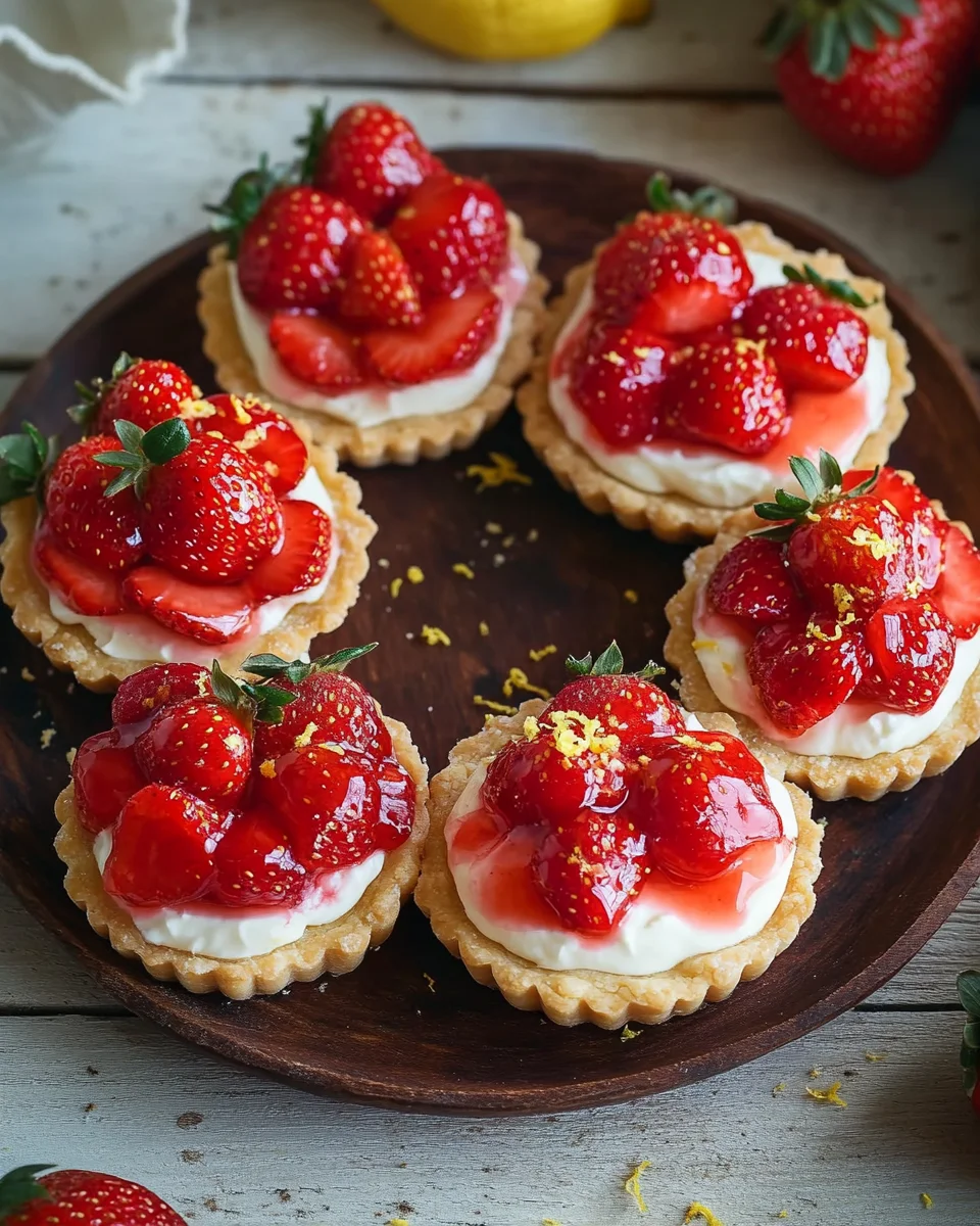 Mürbeteig Tartelettes mit Erdbeeren und Mascarponecreme 24 Mürbeteig Tartelettes mit Erdbeeren und Mascarponecreme