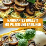 Nahrhaftes Omelett mit Pilzen und Basilikum 18 Pinterest Hidden Image