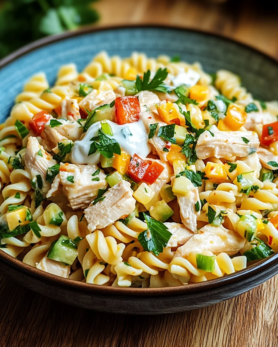 Nudel-Hähnchensalat mit Frühlingszwiebeln 22 Nudel-Hähnchensalat