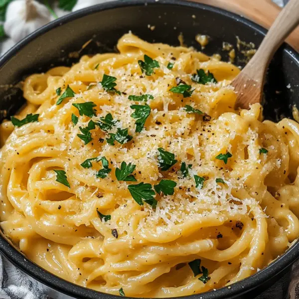 One Pot Knoblauch Käse Pasta