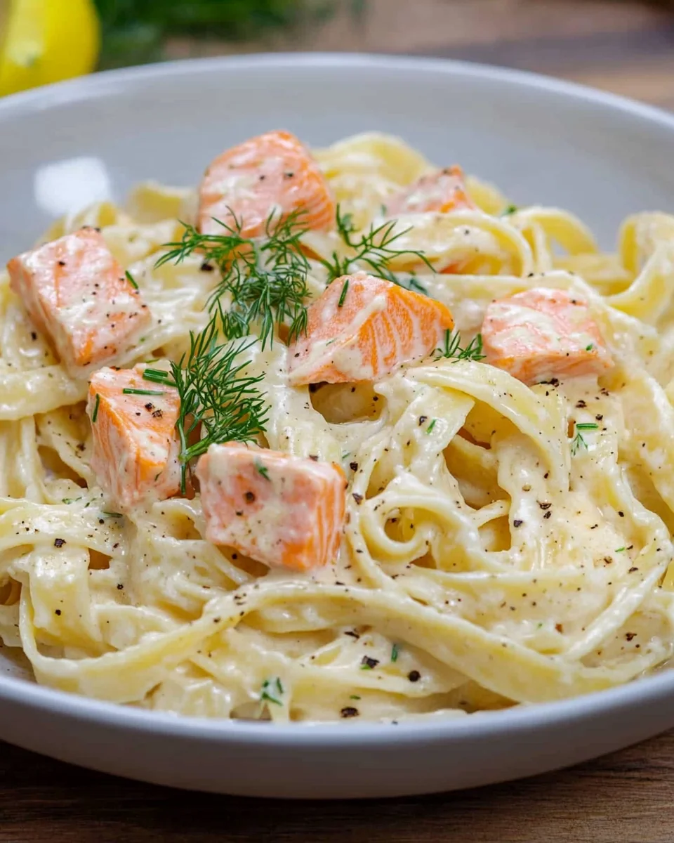 Pasta mit Lachs und Sahnesoße 17 Pasta mit Lachs und Sahnesoße