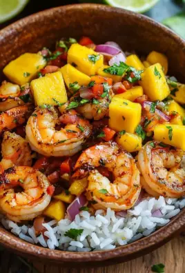 Pikante Garnelen und Mango Salsa Reisbowl 21 Pikante Garnelen und Mango Salsa Reisbowl