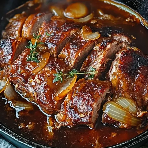 Räuberbraten Rezept, schmort im Ofen einfach vor sich hin!