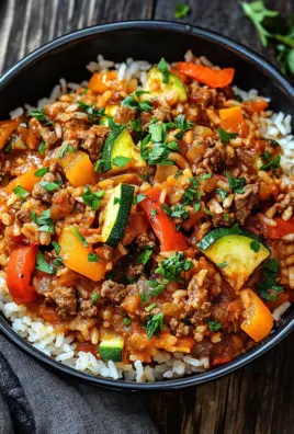 Reis-Hackfleisch-Pfanne mit Ajvar und Gemüse 26 Reis-Hackfleisch-Pfanne mit Ajvar und Gemüse