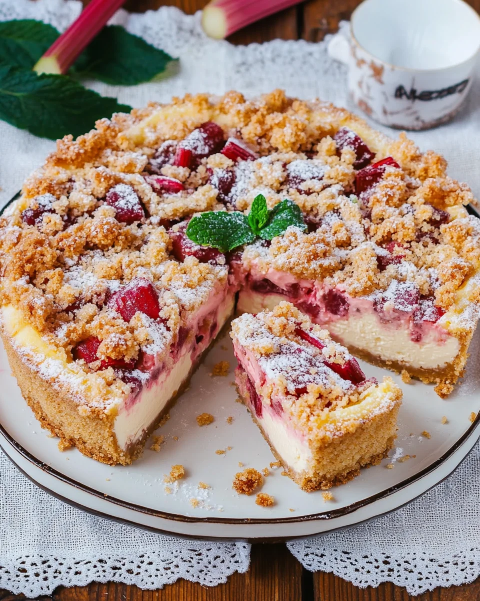 Rhabarber-Cheesecake mit Streuseln 17 Rhabarber-Cheesecake