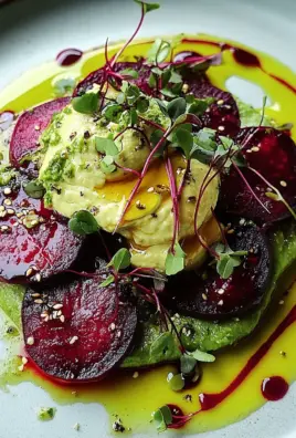 Rote Bete Carpaccio auf Avocadocreme 26 Rote Bete Carpaccio auf Avocadocreme