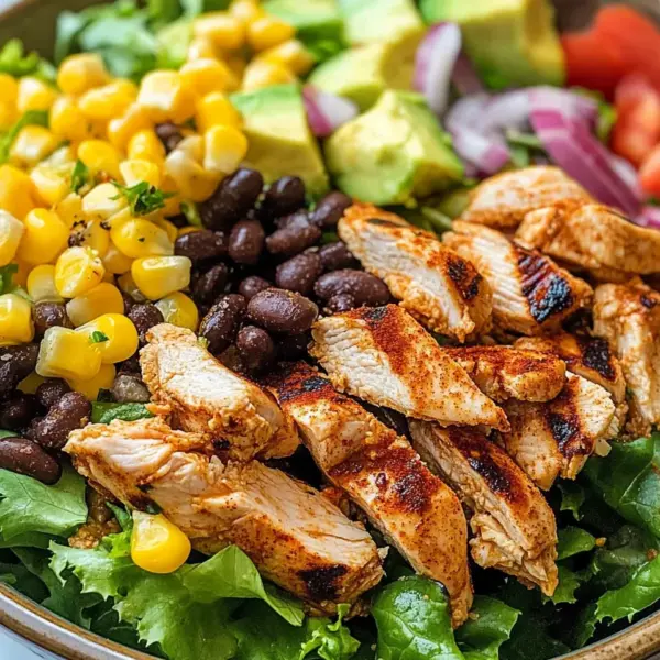 Schneller Southwest-Hähnchensalat