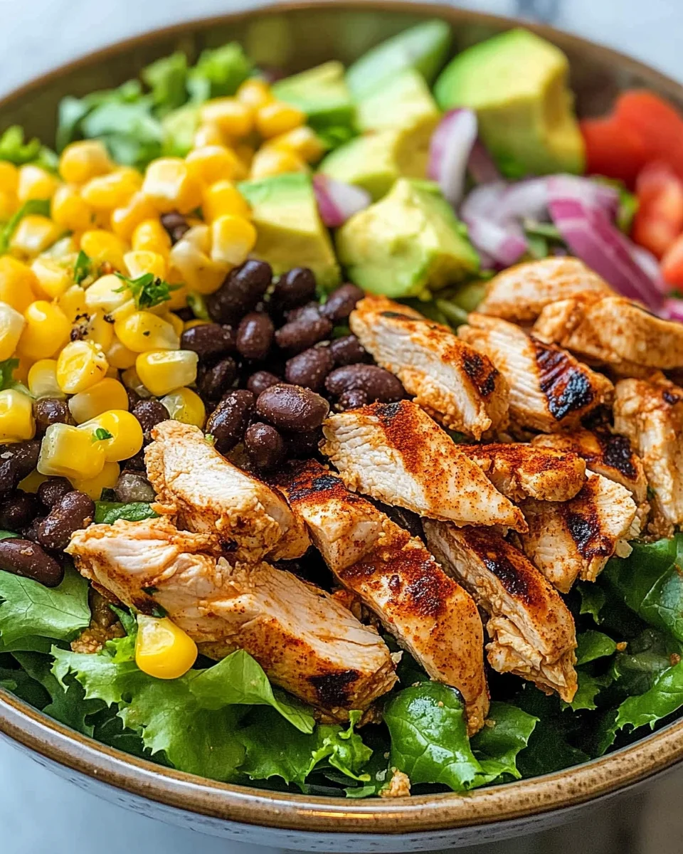 Schneller Southwest-Hähnchensalat