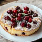 Selterskuchen mit Kirschen