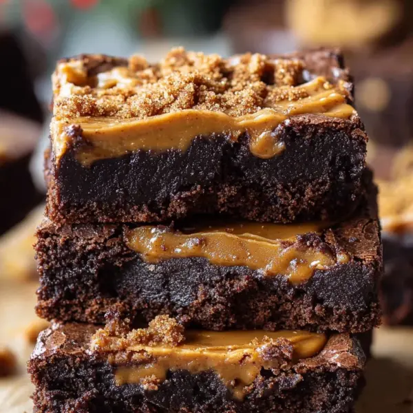 Spekulatius Brownies mit Lotus Biscoff Brotaufstrich
