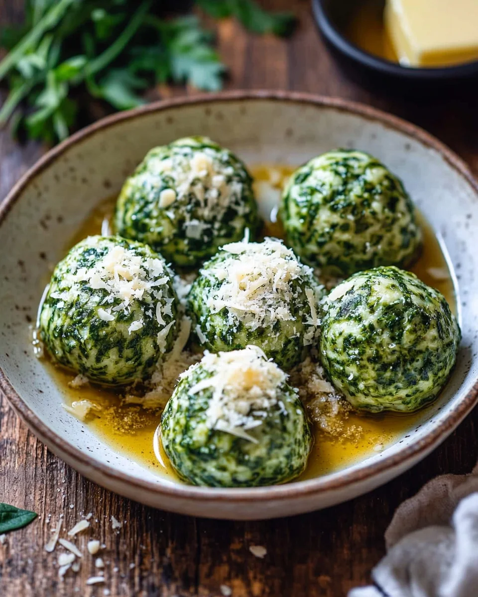 Spinatknödel mit Parmesan 22 Spinatknödel mit Parmesan