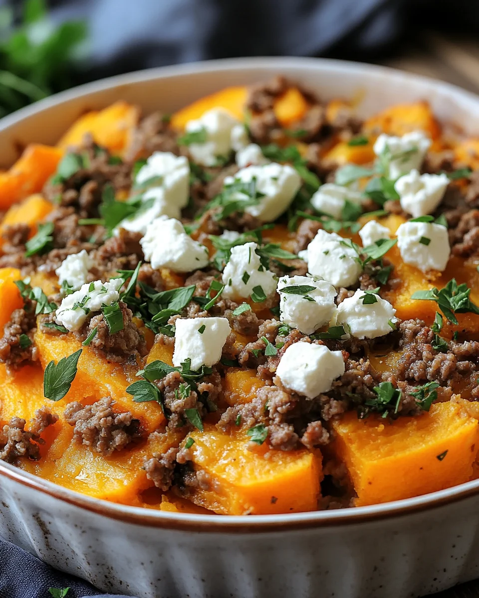 Süßkartoffel-Hackfleisch-Auflauf mit Feta 18 Süßkartoffel-Hackfleisch-Auflauf