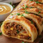 Teig eingerollt mit Hackfleisch Rezept