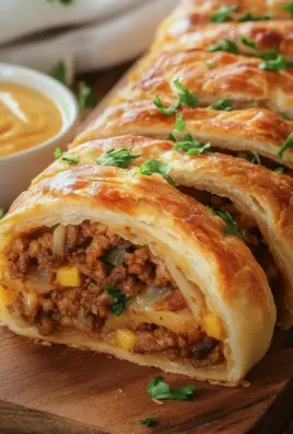 Teig eingerollt mit Hackfleisch Rezept 23 Teig eingerollt mit Hackfleisch Rezept