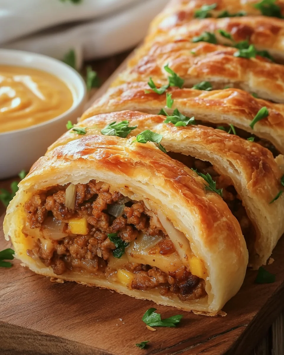 Teig eingerollt mit Hackfleisch Rezept 18 Teig eingerollt mit Hackfleisch Rezept