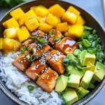 Teriyaki Lachs Reissch&uuml;ssel mit Mango
