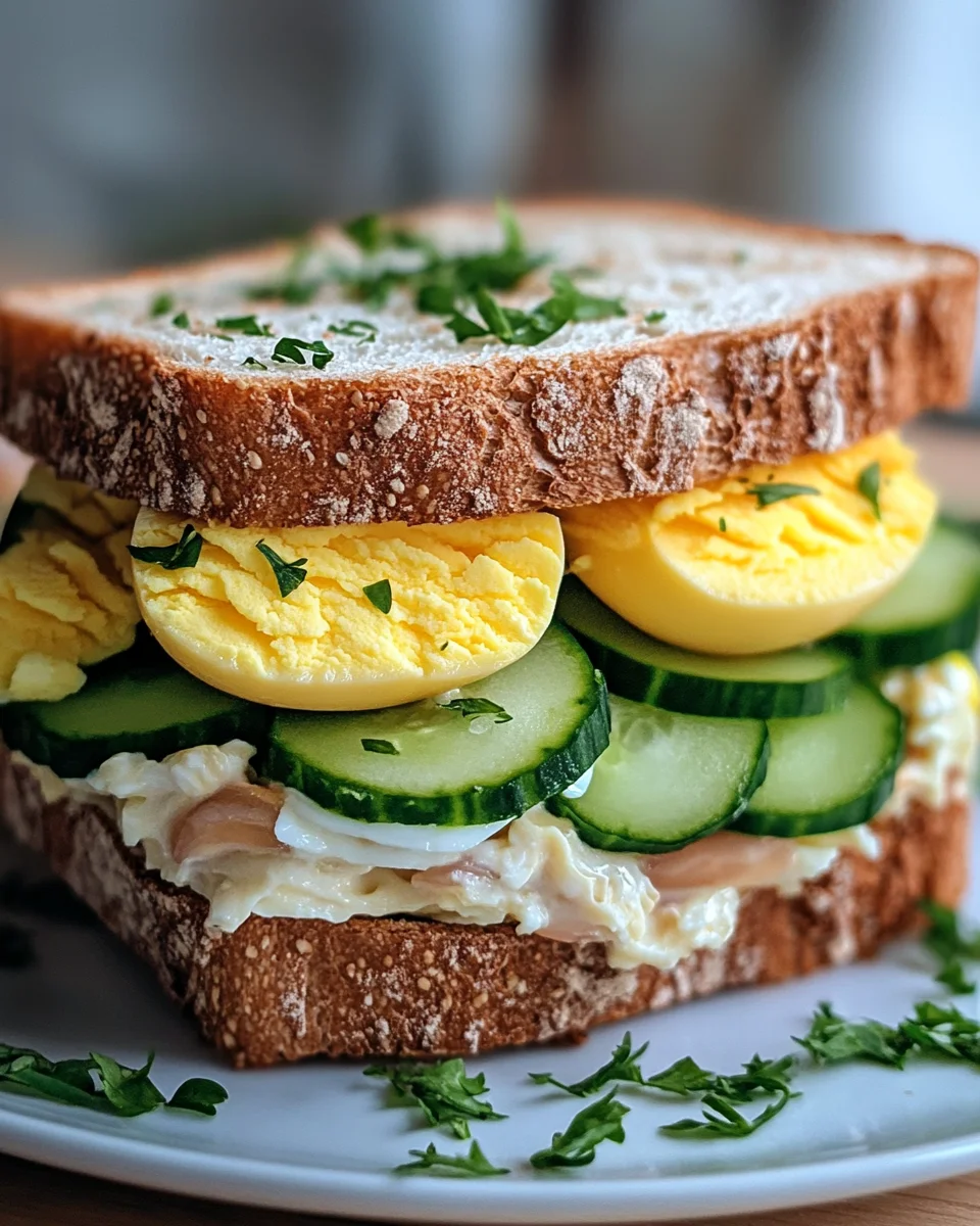Thunfisch Sandwich mit Ei und Gurke 18 Thunfisch