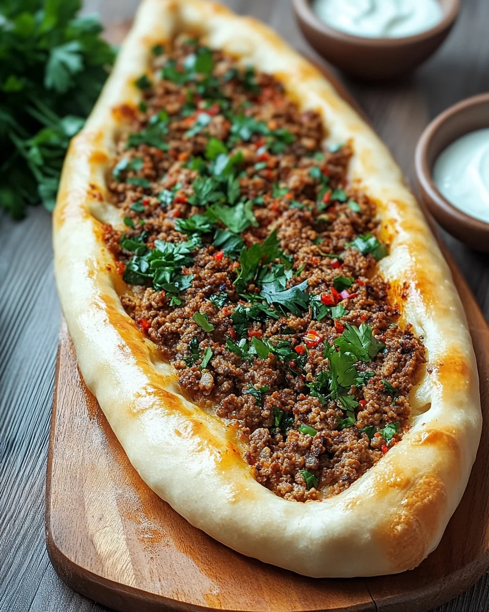 Türkische Pide mit Hackfleisch 24 Türkische Pide mit Hackfleisch
