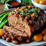 Veganer Braten mit Bohnen