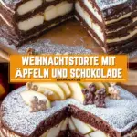 Weihnachtstorte mit Äpfeln und Schokolade 32 Pinterest Hidden Image