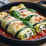 Zucchini-Cannelloni mit Ricotta-Spinat-F&uuml;llung