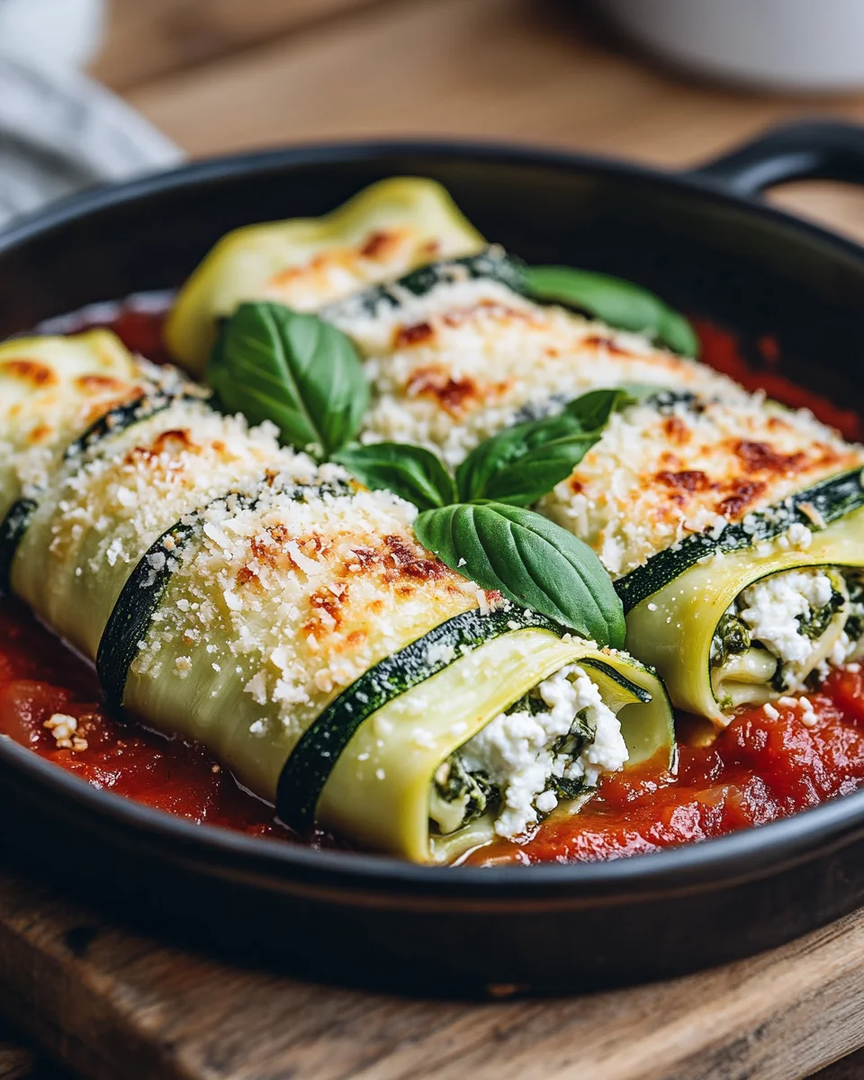 Zucchini-Cannelloni mit Ricotta-Spinat-F&uuml;llung