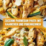 Zucchini Parmesan Pasta mit Hähnchen und Pinienkernen 20 Pinterest Hidden Image