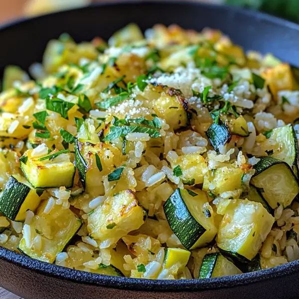 Zucchini-Reis-Pfanne