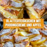 Blätterteigkuchen mit Puddingcreme und Apfel 18 Pinterest Hidden Image