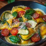Bunte Ravioli-Gem&uuml;se-Pfanne
