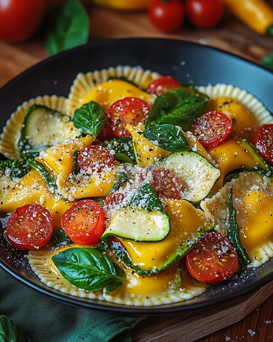 Bunte Ravioli-Gemüse-Pfanne