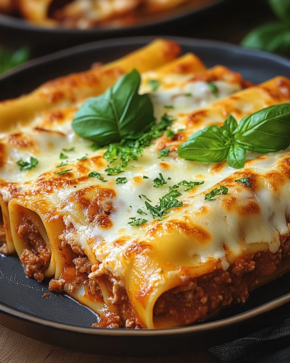 Cannelloni mit Rindfleisch und Käse 18 Cannelloni