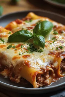 Cannelloni mit Rindfleisch und Käse