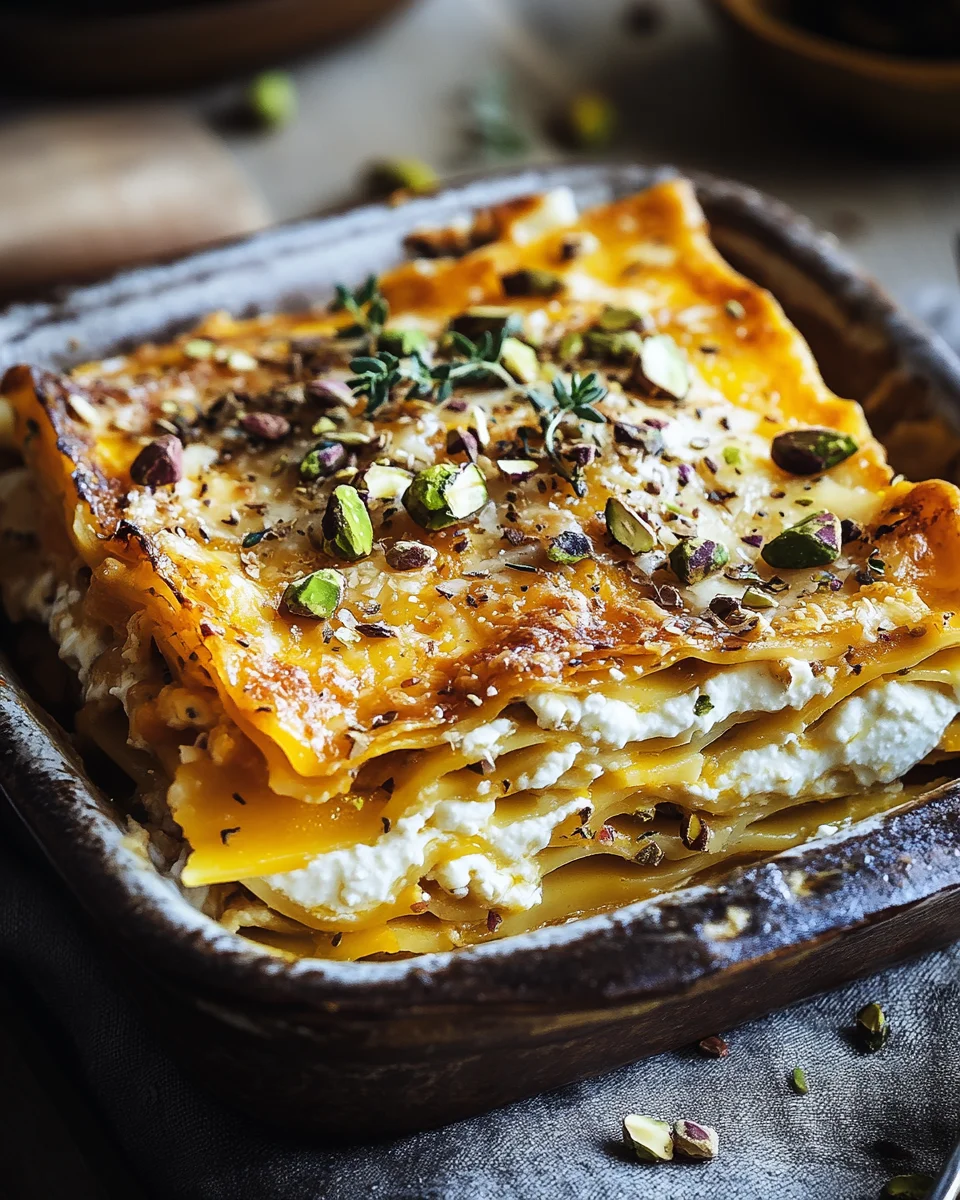 Cremige Kürbislasagne mit Ricotta und Pistazien 22 Cremige