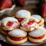 Erdbeer-K&auml;sekuchen-Kekse