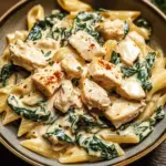 Frischk&auml;se Spinat H&auml;hnchen Pasta