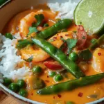 Garnelencurry mit Zuckerschoten
