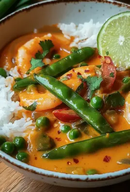 Garnelencurry mit Zuckerschoten