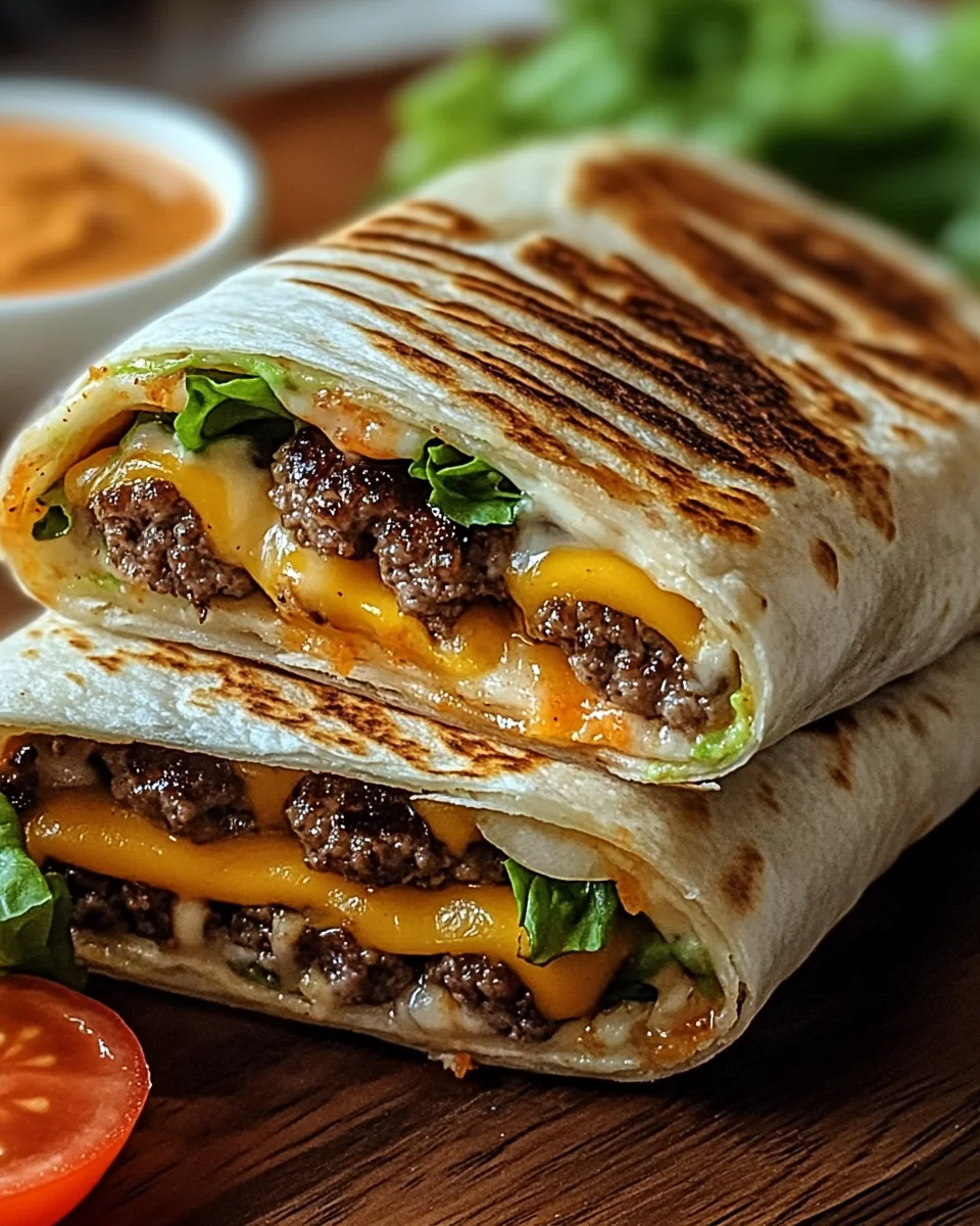 Gegrillte Cheeseburger-Wraps 17 Gegrillte