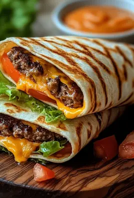 Gegrillte Cheeseburger-Wraps 23 Gegrillte Cheeseburger-Wraps