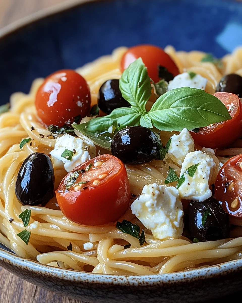 Griechische Reisnudeln mit Tomaten, Feta und Oliven 22 Griechische