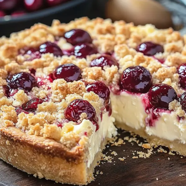 Käsekuchen mit Kirschen